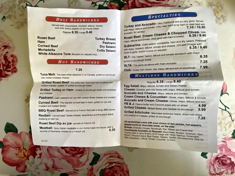 Berge's Sandwiches Menu image 3
